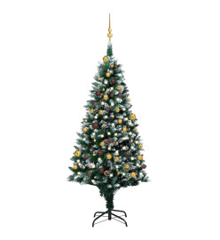 Arbre de Noël artificiel LED et boules et pommes de pin 180 cm