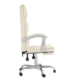 Fauteuil inclinable de bureau Crème Similicuir