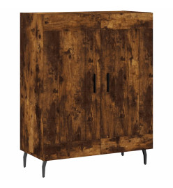 Buffet chêne fumé 69,5x34x90 cm bois d'ingénierie