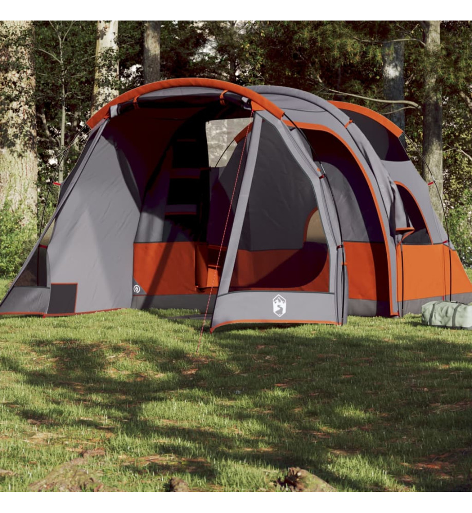 Tente de camping tunnel 4 personnes gris imperméable