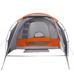 Tente de camping tunnel 4 personnes gris imperméable