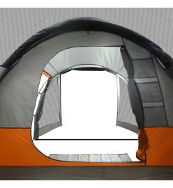 Tente de camping tunnel 4 personnes gris imperméable