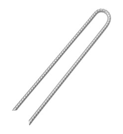 Piquets de tente 6 pcs forme de U 41,5 cm Ø12mm acier galvanisé