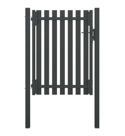 Portail de clôture de jardin Acier 1x1,7 m Anthracite