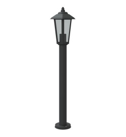 Lampadaire d'extérieur noir 80 cm acier inoxydable