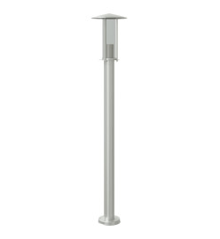 Lampadaire d'extérieur argenté 100 cm acier inoxydable