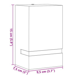 Applique murale d'extérieur argenté acier inoxydable