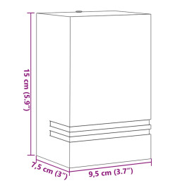 Applique murale d'extérieur argenté acier inoxydable