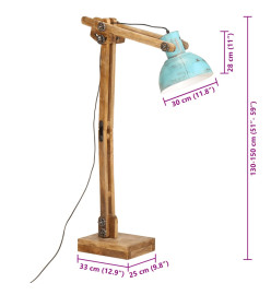 Lampadaire 25 W bleu délavé 33x25x130-150 cm E27