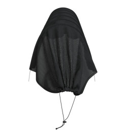 Tunnels en filet 3 pcs noir acier et polyéthylène