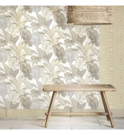 Topchic Papier peint Big Leaves Beige