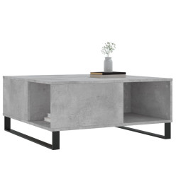 Table basse gris béton 80x80x36,5 cm bois d'ingénierie