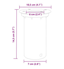 Lampes au sol d'extérieur ronde aluminium moulé sous pression