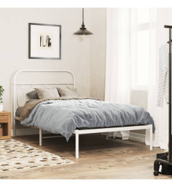 Tête de lit métal blanc 100 cm