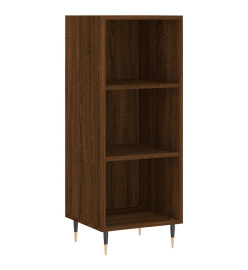 Buffet chêne marron 34,5x32,5x90 cm bois d'ingénierie