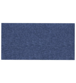 Panneaux muraux 12 pcs Bleu 60x30 cm Tissu 2,16 m²