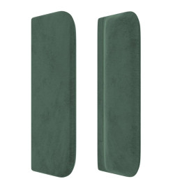 Tête de lit avec oreilles Vert foncé 103x16x78/88 cm Velours