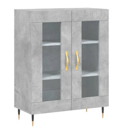 Buffet gris béton 69,5x34x90 cm bois d'ingénierie