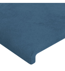 Tête de lit à LED Bleu foncé 103x16x78/88 cm Velours