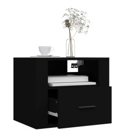 Table de chevet murale Noir 50x36x40 cm