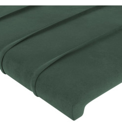 Tête de lit à LED Vert foncé 83x16x78/88 cm Velours