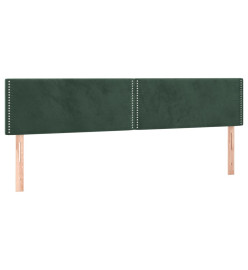 Sommier à lattes de lit et matelas Vert foncé 160x200cm Velours