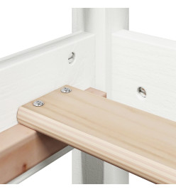 Ensemble de lit et de banc avec toit 80x200 cm bois massif pin