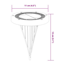 Lampes solaires de sol et piquets de sol extérieur 4 pcs