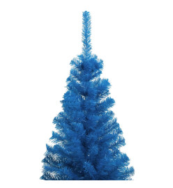 Sapin de Noël artificiel avec support bleu 150 cm PVC