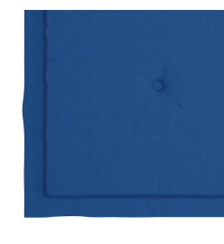 Chaises de jardin 2 pcs avec coussins bleu royal Bois de teck