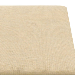 Panneaux muraux 12 pcs Crème 90x30 cm Tissu 3,24 m²