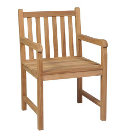 Chaises de jardin 4 pcs avec coussins noir Bois de teck solide