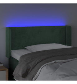 Tête de lit à LED Vert foncé 83x16x78/88 cm Velours
