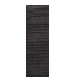 Tapis Sisal naturel 80x250 cm Noir