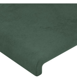 Tête de lit à LED Vert foncé 163x16x78/88 cm Velours