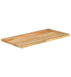 Dessus de table 110x60x3,8 cm bord vivant bois massif manguier