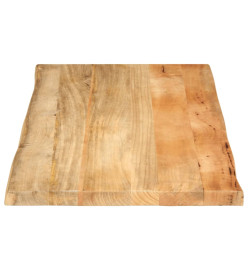 Dessus de table 110x60x3,8 cm bord vivant bois massif manguier