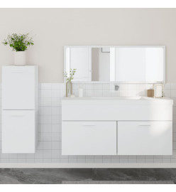 Ensemble de meubles salle de bain 3 pcs blanc bois d'ingénierie