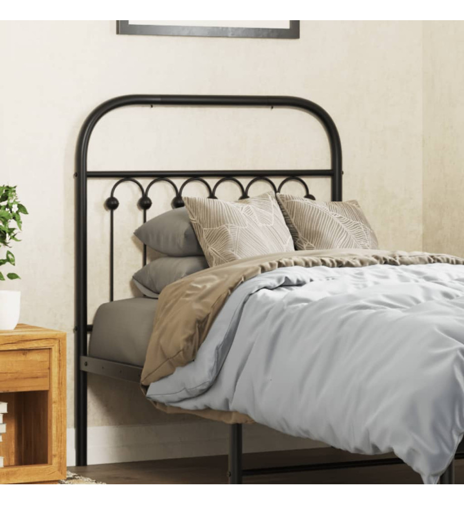 Tête de lit métal noir 80 cm