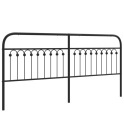 Tête de lit métal noir 200 cm