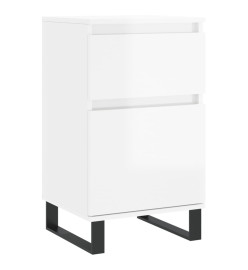 Buffets 2 pcs blanc brillant 40x35x70 cm bois d'ingénierie