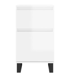 Buffets 2 pcs blanc brillant 40x35x70 cm bois d'ingénierie