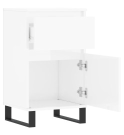 Buffets 2 pcs blanc brillant 40x35x70 cm bois d'ingénierie