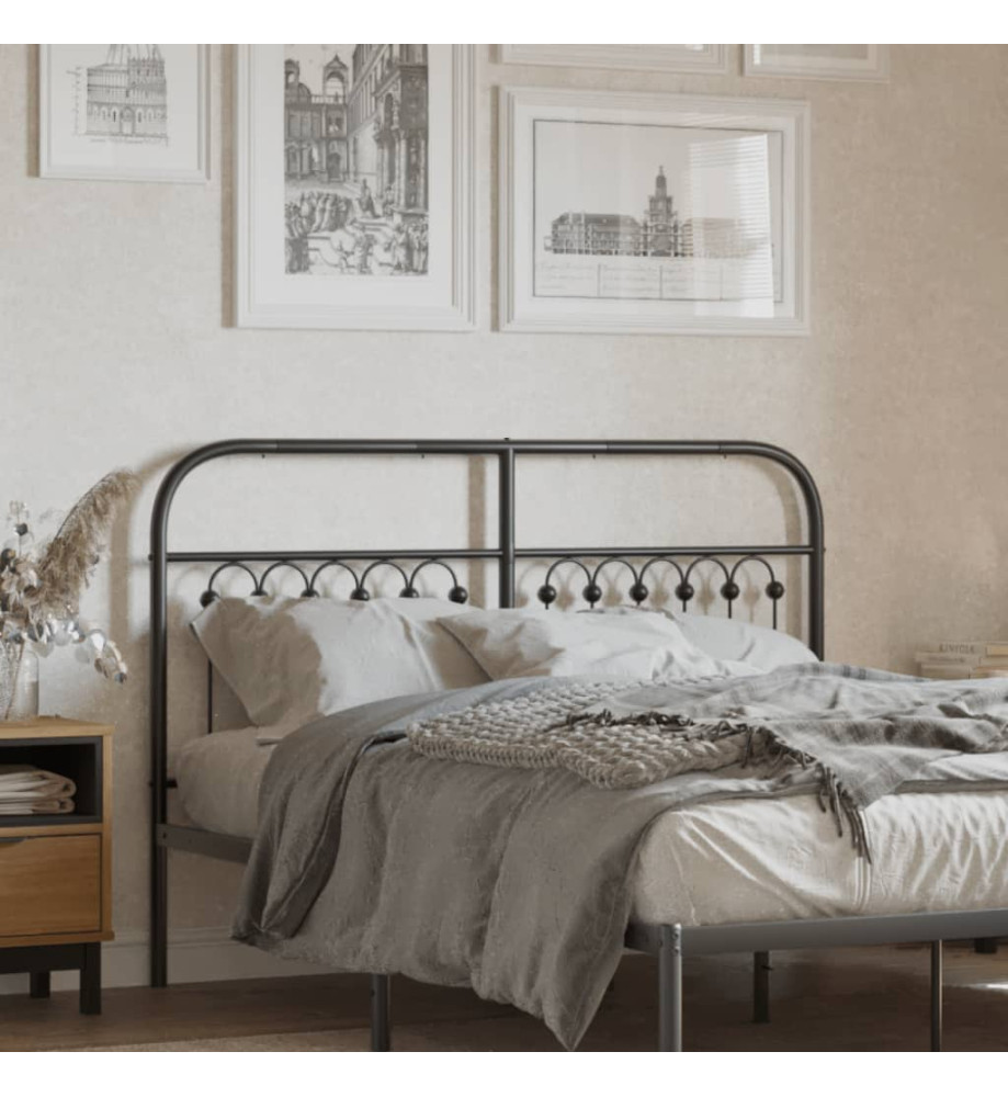 Tête de lit métal noir 140 cm Tête de lit métal noir 140 cm