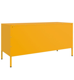 Meuble TV jaune moutarde 100,5x39x50,5 cm acier