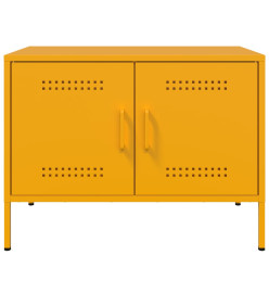 Meuble TV jaune moutarde 68x39x50,5 cm acier