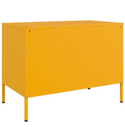 Meuble TV jaune moutarde 68x39x50,5 cm acier