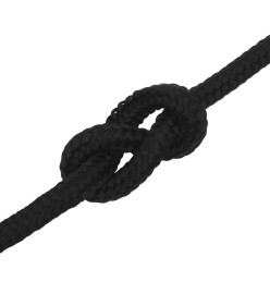 Corde de travail Noir 12 mm 25 m Polyester