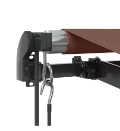 Auvent rétractable automatique avec LED marron 350x250 cm