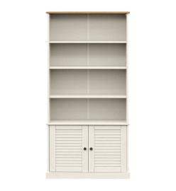 Bibliothèque VIGO blanc 85x35x170 cm bois massif de pin